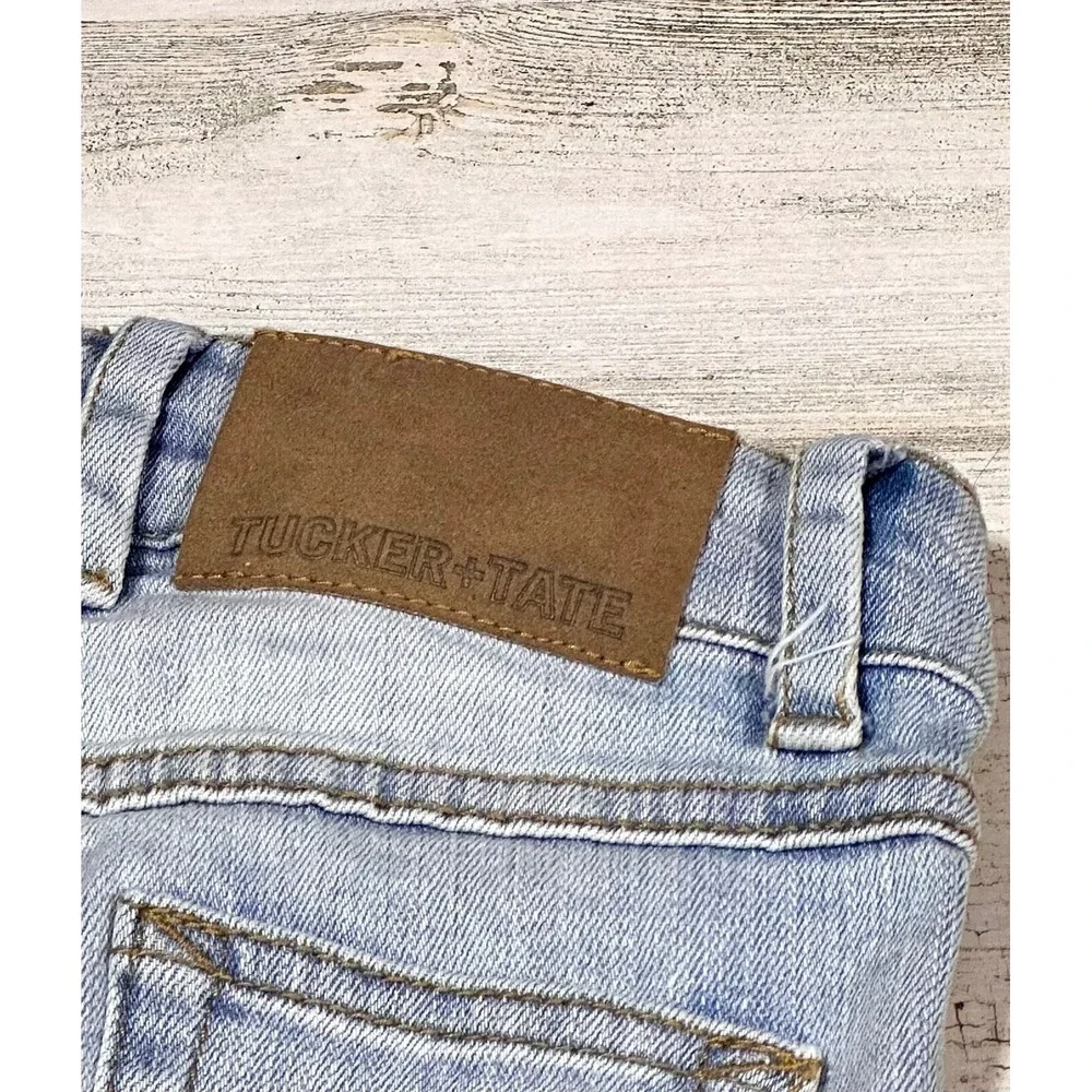 Tucker + Tate Distressed Jeans Kids 2 Light Blue Excellent Skinny Ripped Denim